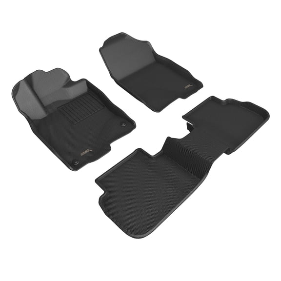 3D Maxpider 2023-2024 Fits Acura Integra Custom Fit Kagu 1st 2nd Row With Rear Usb Full Set Floor Mat Carbon Fiber Embossed Pattern Black L1AC01701509