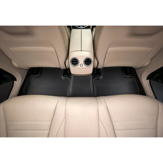 3D Maxpider 2023-2024 Fits Jeep Grand Cherokee 4Xe Custom Fit Floor Liner Kagu 2nd Row Floor Mat Carbon Fiber Embossed Pattern Black L1JP03221509