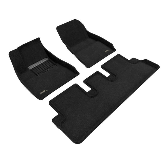 3D MAXpider Custom Fit Elegant Floor Mat (Black) Compatible with Tesla Model 3 Highland 2024-2026 - Full Set