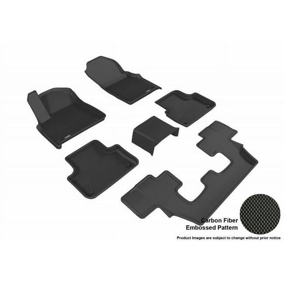 3D Maxpider Carbon Fiber Embossed Pattern Kagu Black 1st Row 2nd Row 3rd Row 2016 for Audi Q7