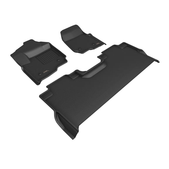 3D MAXpider Automotive Floor Mats CustomFit Kagu For Compatible with Ford F-250/350/450 Crew Cab 2023-2024 ,