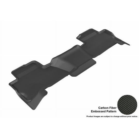 3D Maxpider Second Row Custom Fit Kagu Black Floor Mat for 2015-2016 Chevrolet Tahoe - GMC Yukon Models - Bench Seating