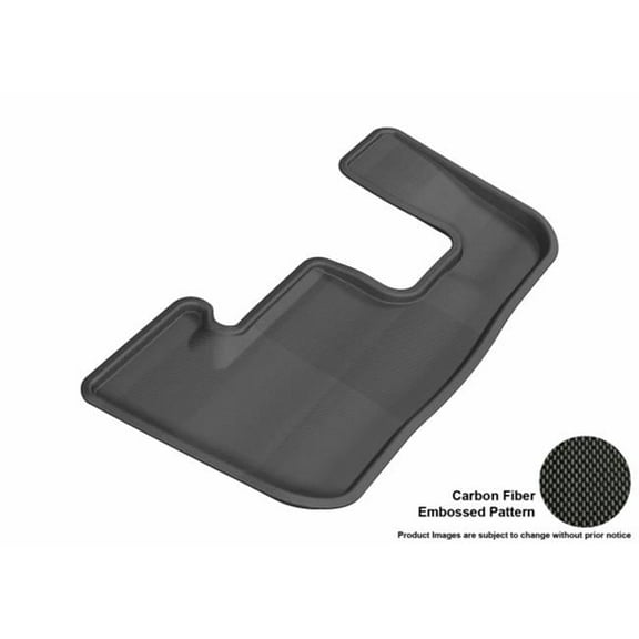 3D Maxpider Third Row Custom Fit All-Weather Kagu Black Floor Mat for 2007-2015 Audi Q7 Models