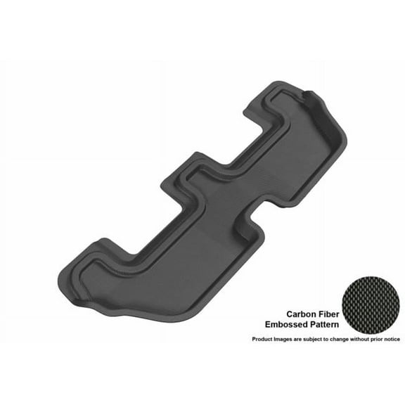 3D Maxpider Third Row Custom Fit All-Weather Kagu Black Floor Mat for 2009-2016 Land Rover LR4 Models