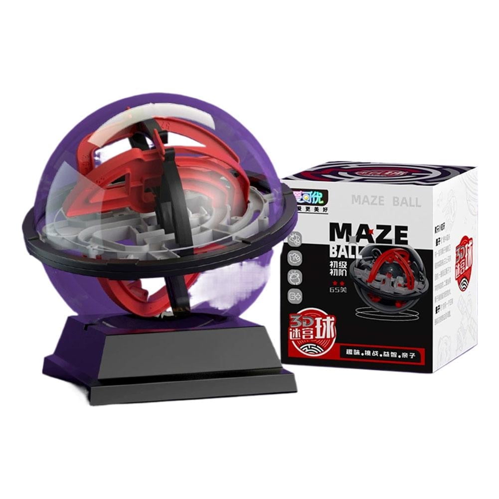 3D Maze Ball, 8.5cm Plastic Puzzle with Steel Ball, Stress Relief ...