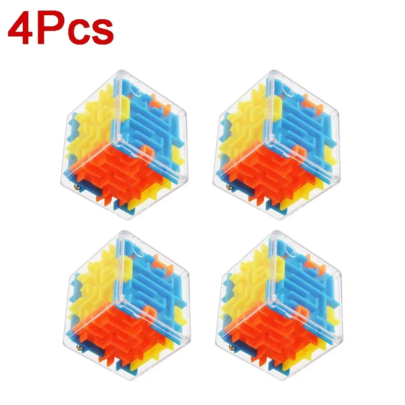 3D Maze Magic Cube Six-sided Transparent Puzzle Speed Cube Rolling Ball ...