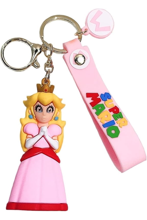 3D Silicone Princess Peach Keychain