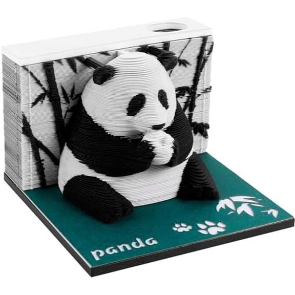 3D Memo Pad Art Sticky Notes, 2024 Creative Panda Memo Pad, Tear-Away 3D Art Memo Pad, for Home Office Desktop Decoration DIY Creative Gift$$Office