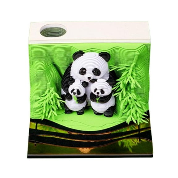 3D Memo Pad Calendar 2026 Time Piece Calendar With Weekly Panda For Desk Organization And Reminders