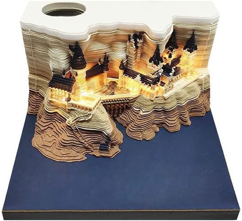 D Memo Pad Magic Castle Notepad Non Sticky Notes Paper Carving With