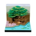 3D Memo Pad Time Piece Calendar 2025, 3D Tree House Desk Calendar with