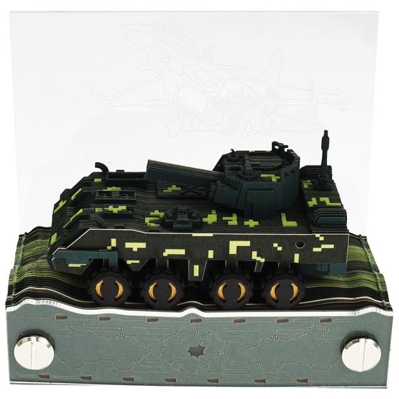 3D Memo Pads Calendar 3D DIY Art Memo Pad with LightsTime Piece Calendar Tear Away Carving Sticky DIY Post Craft