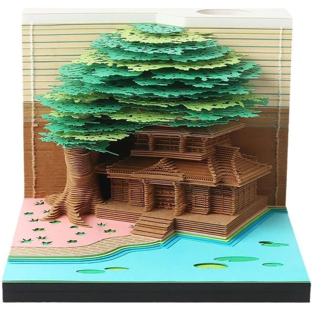 3D Memo Pads Paper Desk Calendar With Lights, Calendar Tree Creative 3D ...