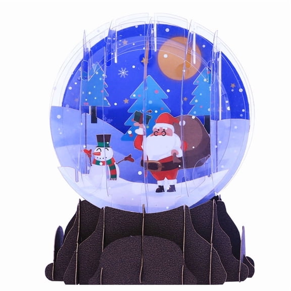 3D Merry Christmas Greeting Card Postcards Invitations with Envelope Xmas Gift