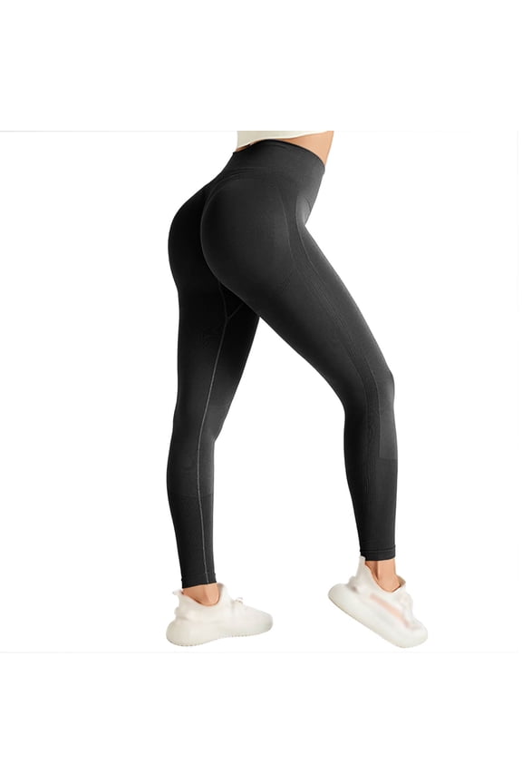 3D Metabolic Booster Leggings-3D Anti-Cellulite Compression Leggings for Women, High Waist Scrunch Butt Yoga Pants Black M