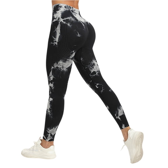 3D Metabolic Booster Leggings-3D Anti-Cellulite Compression Leggings for Women, High Waist Scrunch Butt Yoga Pants Black XL
