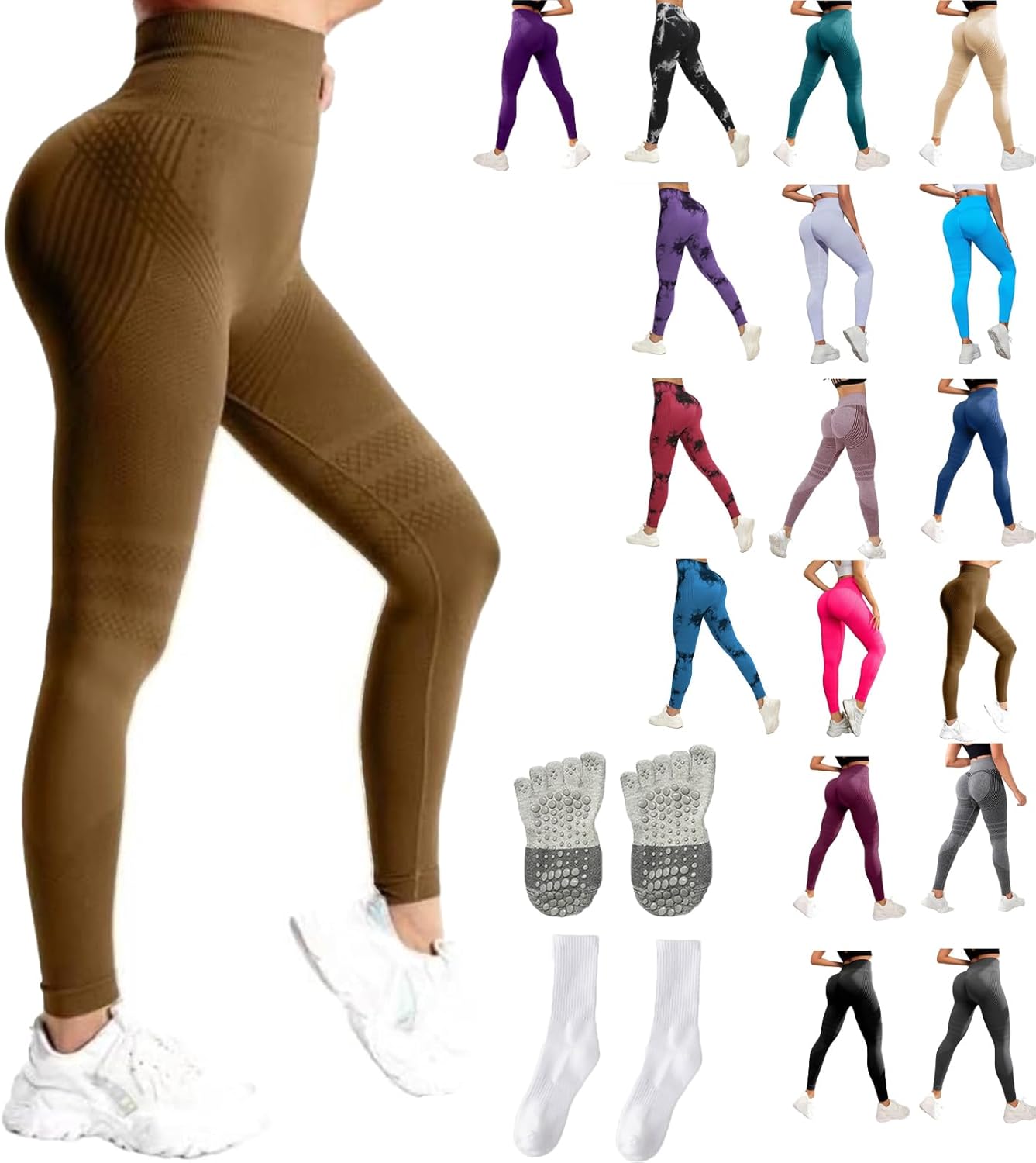 Lot De 2 Leggings Anti-Cellulite 3D Sans Coutures Vivacorpofit - Compression Sculptante Yoga & Sport