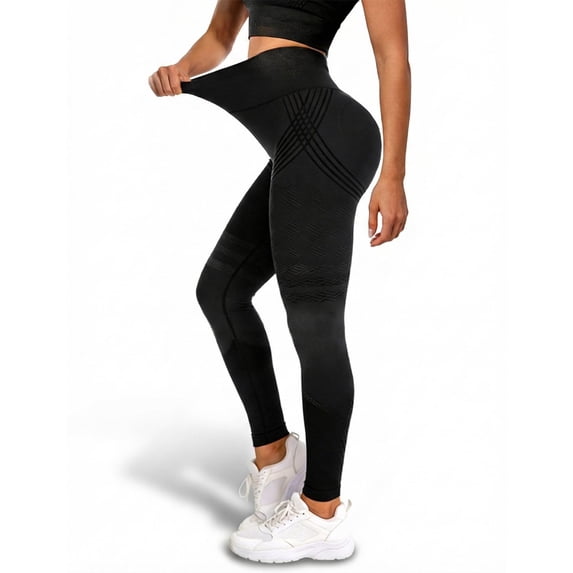 3D Metabolic Booster Leggings, High Waist Tummy Control Resistance Band Legging, Compression Leggings