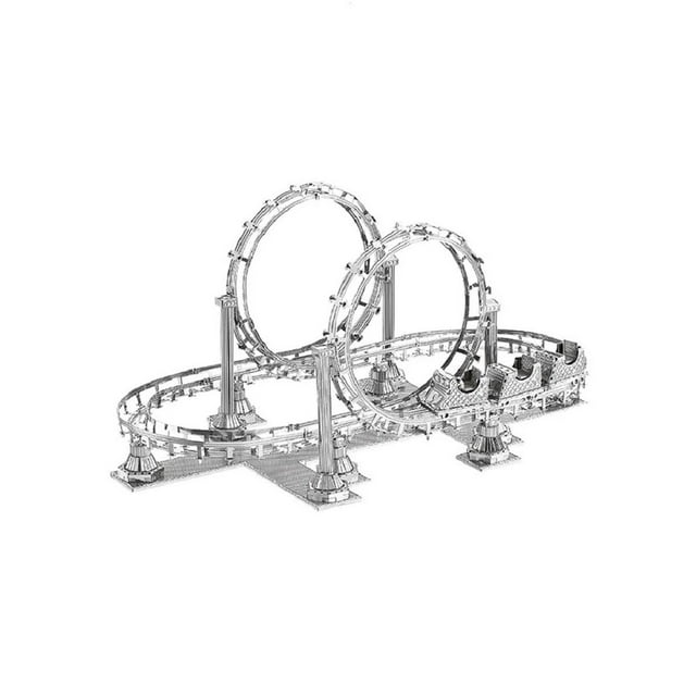 3D Metal Assembled Models DIY Puzzles Roller coas ter model Desktop