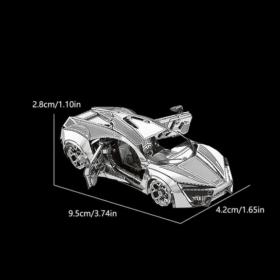 3D Metal Assembled Models DIY Puzzles Sports Car Models Desktop Decoration