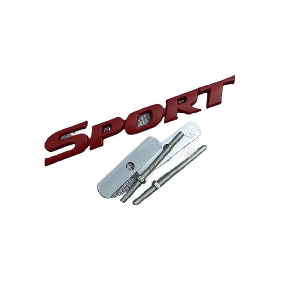 3D Metal Black Logo Sport Emblem Letters Sticker Car Front Grill Badge Trunk Decal For Sport Sticker Accessories