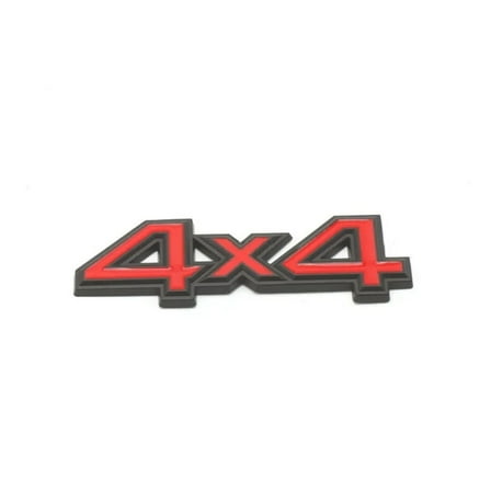 3D Metal Black Red For Car Trunk 4X4 Stickers