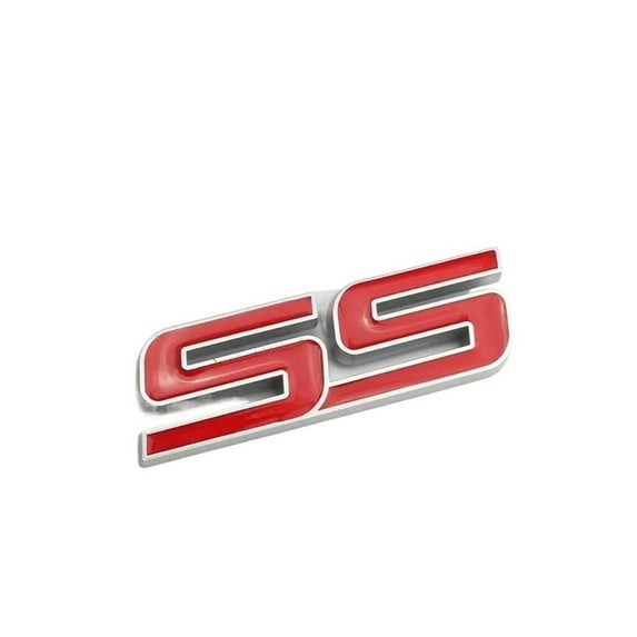 3D Metal Black White Red Logo SS Emblem Car Badge Trunk Decal Fit For Chevrolet Fit For Camaro SS Sticker Accessories
