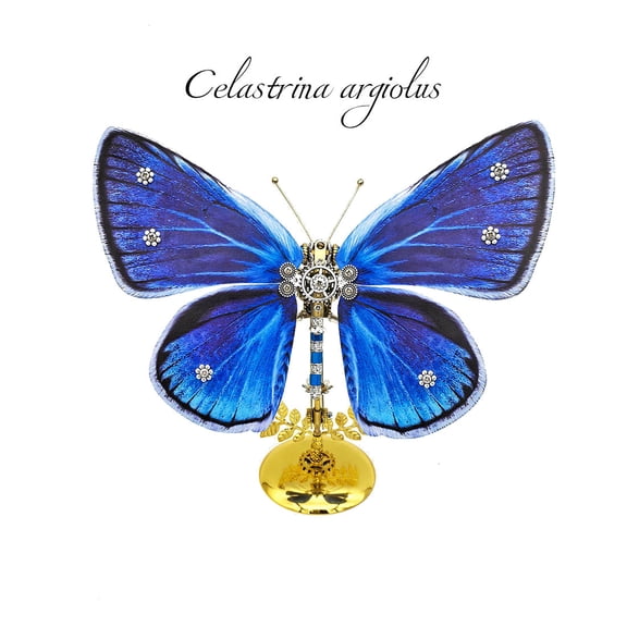 3D Metal Butterfly Puzzle, Butterfly Model Building Kits, 100PCS Steampunk DIY Mechanical Assembly Kit, Desk Decor Gift for Adults and Teens