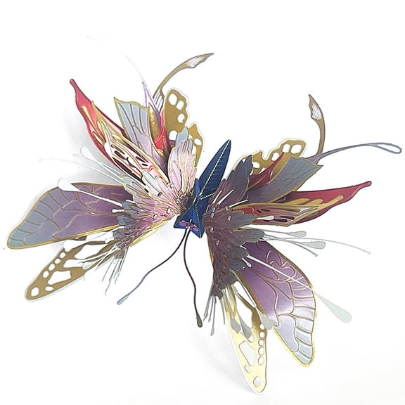 3D Metal Butterfly Puzzle Model Kit, 50PCS Steampunk Mechanical Butterfly, DIY Mechanical Assembly Kit Creative Ornament Suitable for Home Decor Art Craft