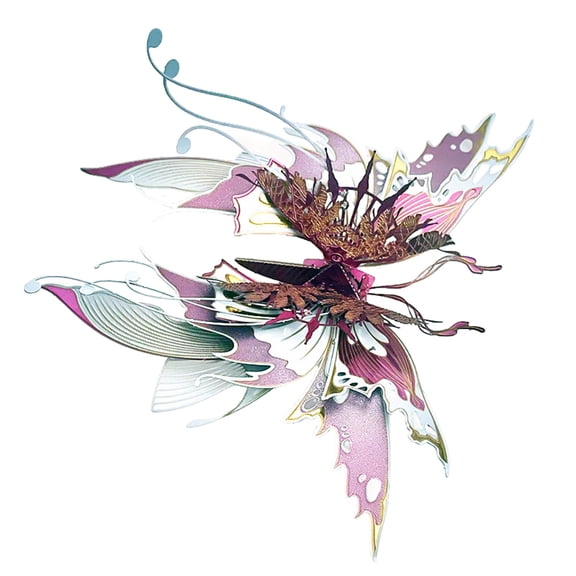 3D Metal Butterfly Puzzle Model Kit, 50PCS Steampunk Mechanical Butterfly, DIY Mechanical Assembly Kit Creative Ornament Suitable for Home Decor Art Craft