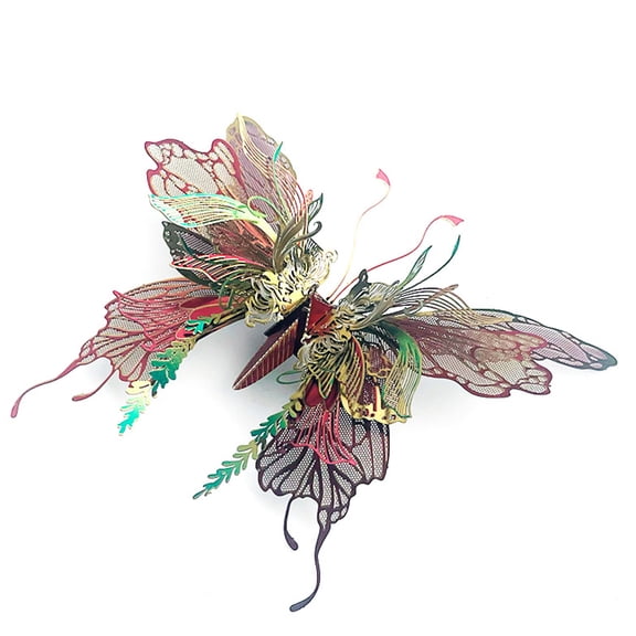 3D Metal Butterfly Puzzle Model Kit, 50PCS Steampunk Mechanical Butterfly, DIY Mechanical Assembly Kit Creative Ornament Suitable for Home Decor Art Craft