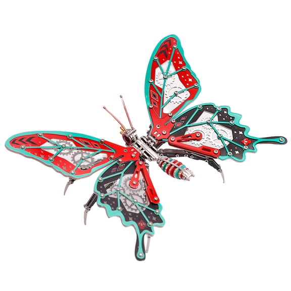 3D Metal Butterfly Puzzles for Adults, Steampunk Mechanical Insect Animal DIY Assembly Model Kit, Decorative Display Piece & Gift (100+PCS)