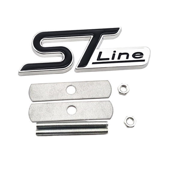 3D Metal Car Rear Trunk Front Grill Logo ST Line Emblem ST Sticker ST Line Badge Accessorie