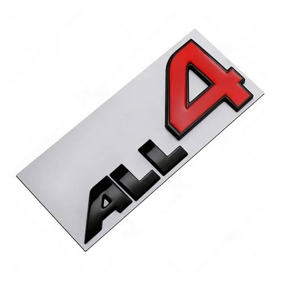 3D Metal Car Styling ALL4 Letters Door Emblem Rear Badge Sticker Compatible with R60 R61 F60 F54 R56 R5