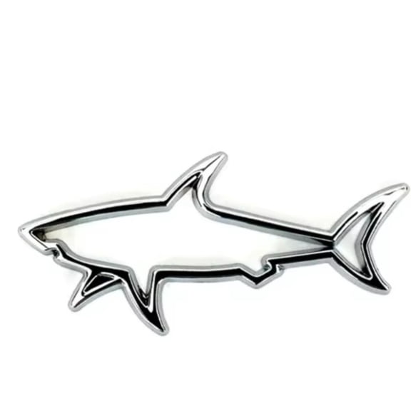 3D Metal Car Styling Hollow Fish Shark Emblem Badge Sticker for Decals Automobiles Motorcycle
