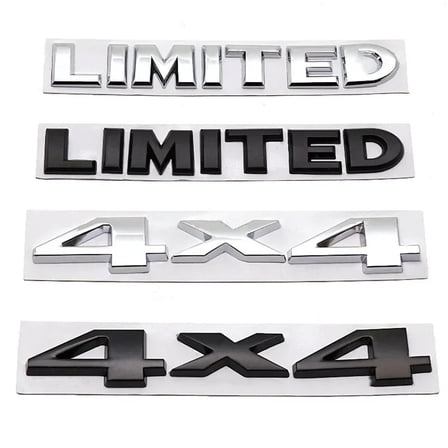 3D Metal Car Trunk Badge Stickers 4X4 Limited Letters Emblem