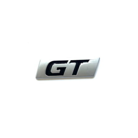 3D Metal Chrome Black Logo GT Emblem Car Trunk Badge For Sticker Accessories