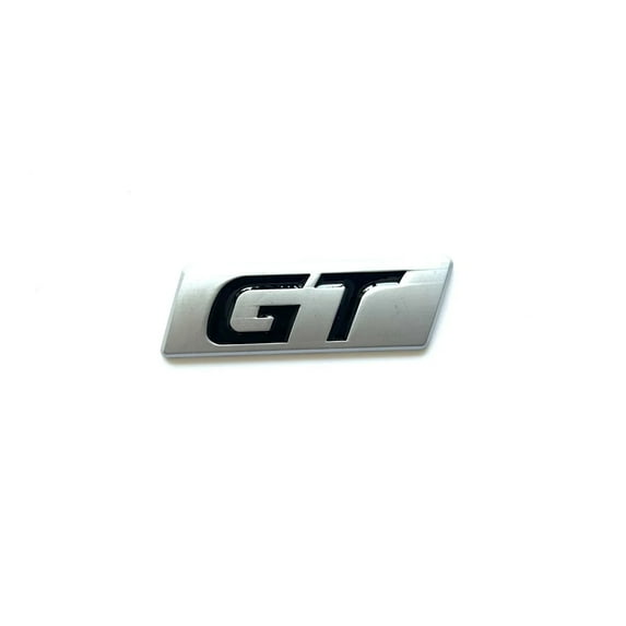 3D Metal Chrome Black Logo GT Emblem Car Trunk Badge For Sticker Accessories