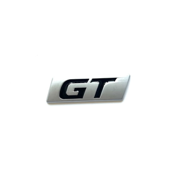 3D Metal Chrome Black Logo GT Emblem Car Trunk Badge For Sticker Accessories