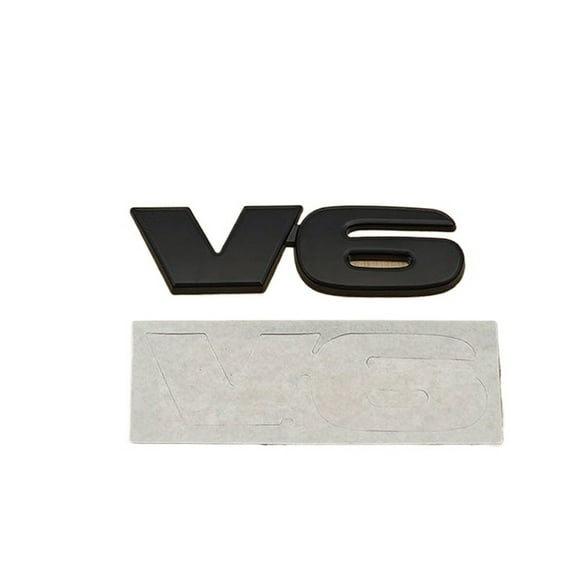 3D Metal Chrome Red Black Letter V6 Logo Car Rear Trunk Sticker Badge Adhesive Emblem Accessories