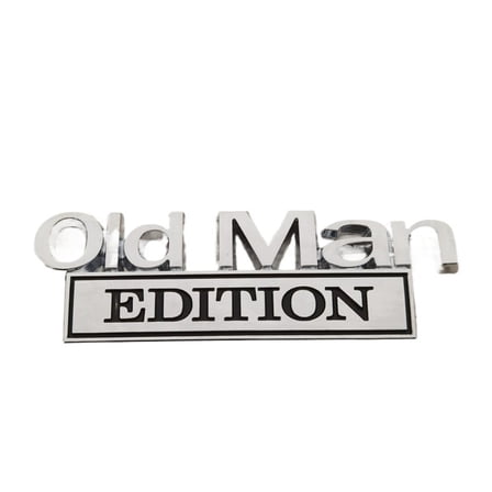 3D Metal Chrome Sticker Emblem OLD MAN EDITION Badge Logo Car Trunk Body Door Styling Decals Stickers Auto Accessories