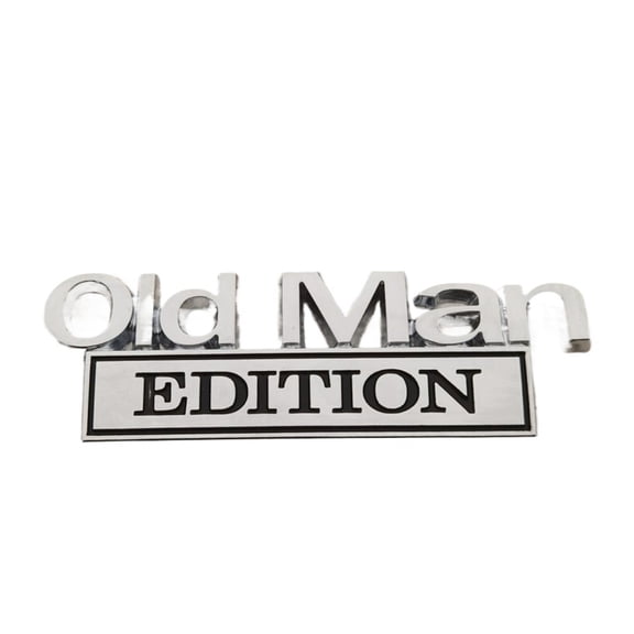 3D Metal Chrome Sticker Emblem OLD MAN EDITION Badge Logo Car Trunk Body Door Styling Decals Stickers Auto Accessories