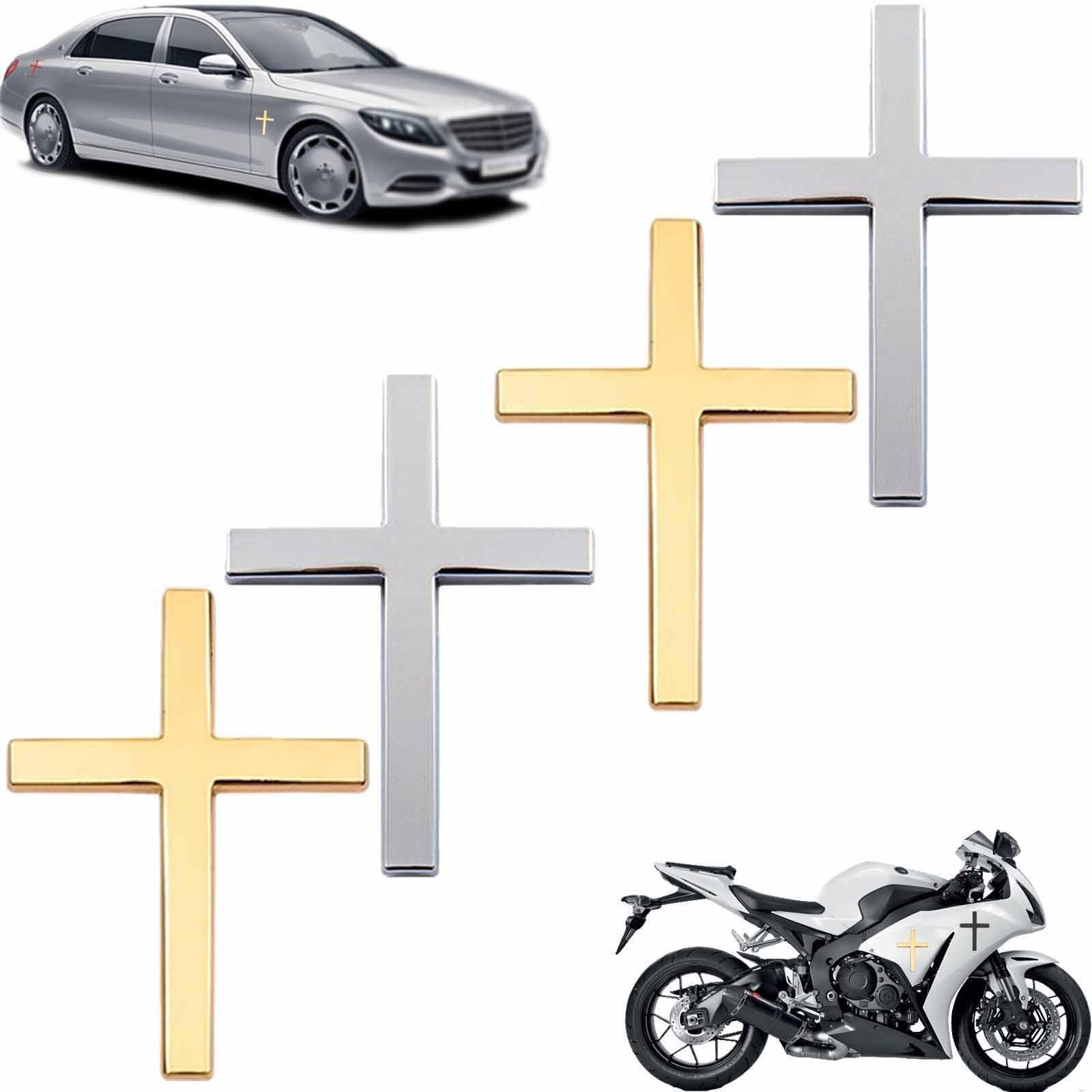 Cross Car Sticker 3D Metal Cross Car Sticker, Christian Cross Stickers for Cars, Metal ...
