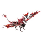 3D Metal Fire-Breathing Dragon Puzzles for Adults, Steampunk Mechanical Bionic Animal DIY Assembly Model Kit, Engineering Crafts for Home Office Decoration & Gift 200+ Pieces