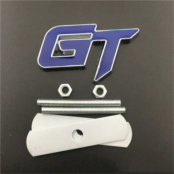 3D Metal GT Logo Letters Car Front Grill Rear Trunk Emblem Badge Sticker Decals