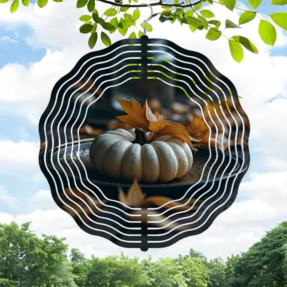 3D Metal Hanging Wind Spinners - Elegant Spiral Design Wind Chimes for Yard & Garden Decor Eye-Catching Patterns with Vibrant Colors Perfect for Outdoor Spaces
