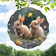 thumbnail image 1 of 3D Metal Hanging Wind Spinners - Spiral Design with Concentric Lines for Yard & Garden Decor Colorful Flowers & Nature Inspired, 1 of 6