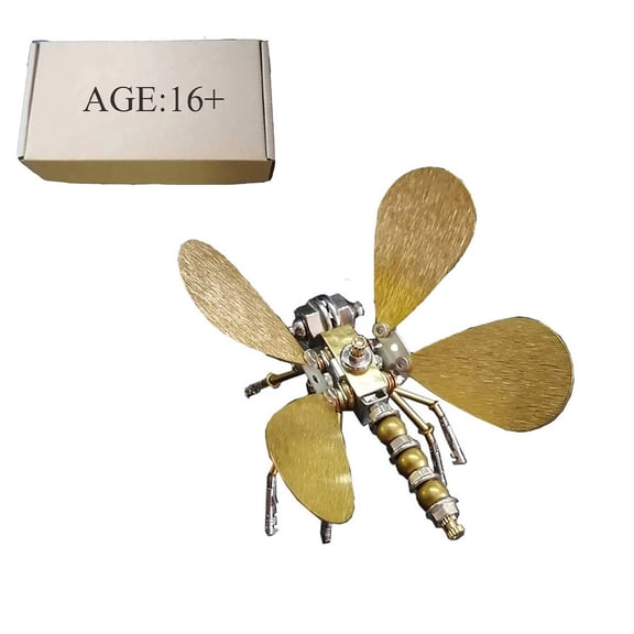 3D Metal Insect Puzzles Mechanical Little Butterfly Model Kit, 100PCS Steampunk DIY Assembly, Mini Home Desk Decor Gift for Family and Friend