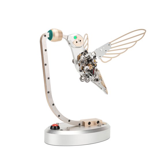 3D Metal Mechanical Hummingbird Puzzle, Dynamic Bionic Bird Model Kit with Transmission Mechanism, DIY Animal Model for Adults to Build, Art Decor & Gift