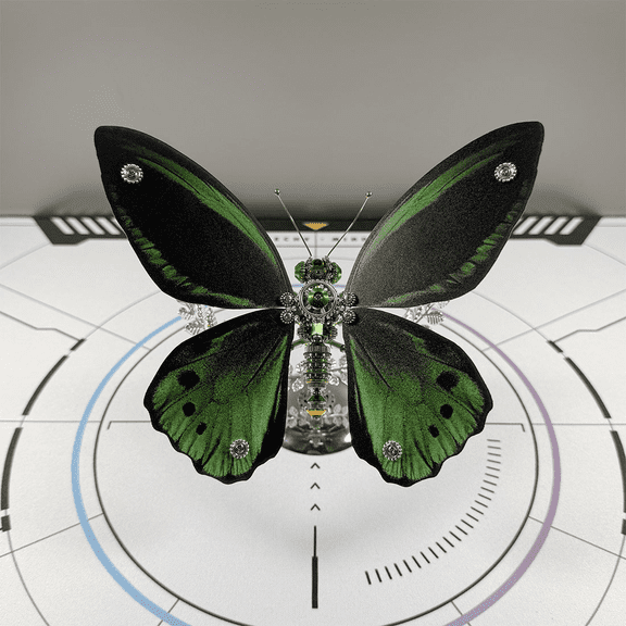 3D Metal Mechanical Steampunk Butterfly Model Kit - 100+PCS Birdwing Butterfly Building Set Jigsaw Puzzle for Adults